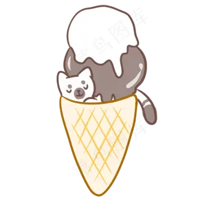 猫猫牛奶咖啡甜筒