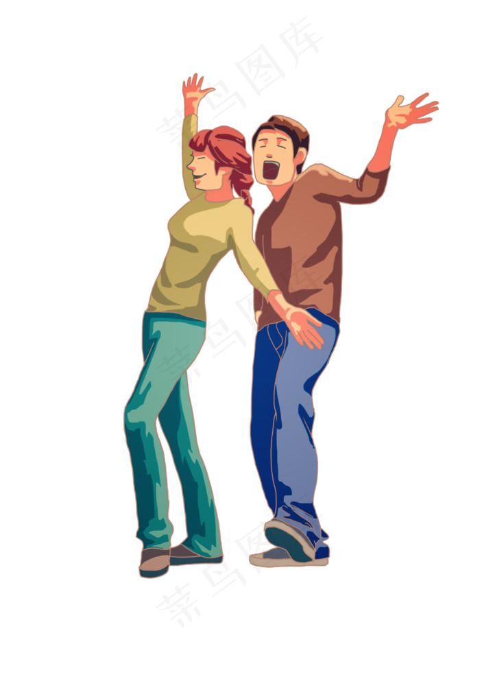 五四青年节2个青年人免扣元素