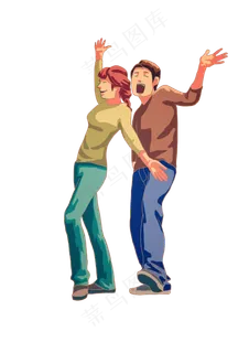 五四青年节2个青年人免扣元素