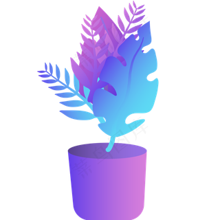 花盆春季自然植物