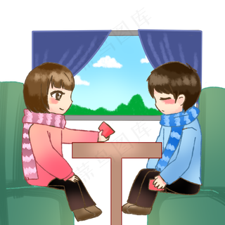 2020鼠年春运坐火车回家,免抠元素