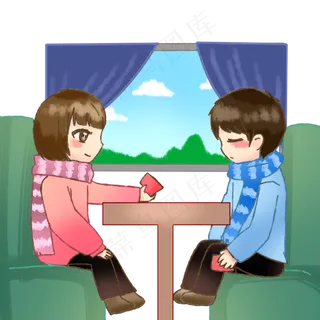 2020鼠年春运坐火车回家,免抠元素