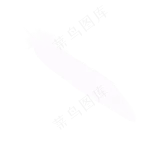 轻盈白色羽毛元素,免抠元素