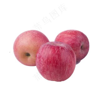 三个新鲜的大苹果免扣图
