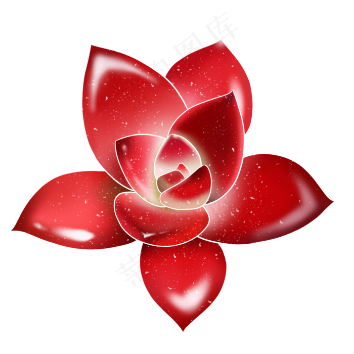 春季水彩植物多肉