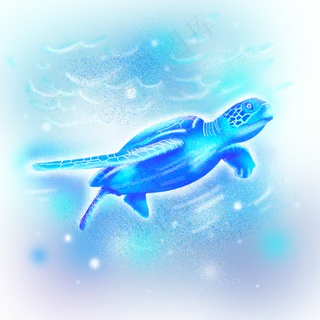 梦幻海洋生物海龟,免抠元素