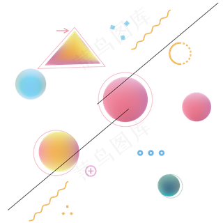 孟菲斯创意电商图案