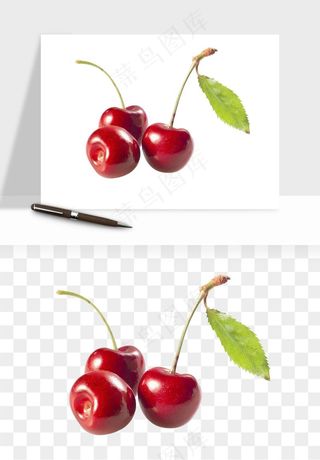 樱桃车厘子水果png免抠