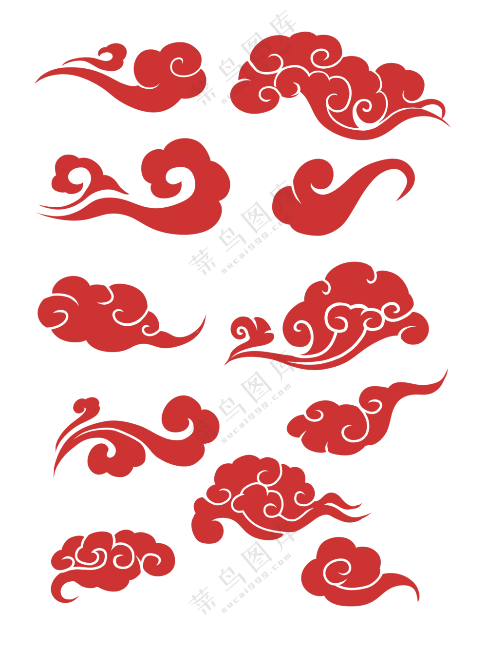 祥云  红色祥云  免扣素材  祥云素材