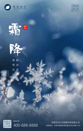 霜降手机海报