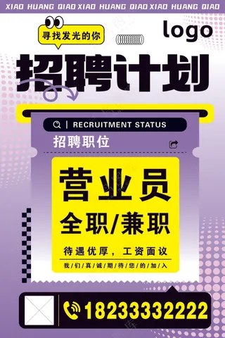 营业员招聘海报