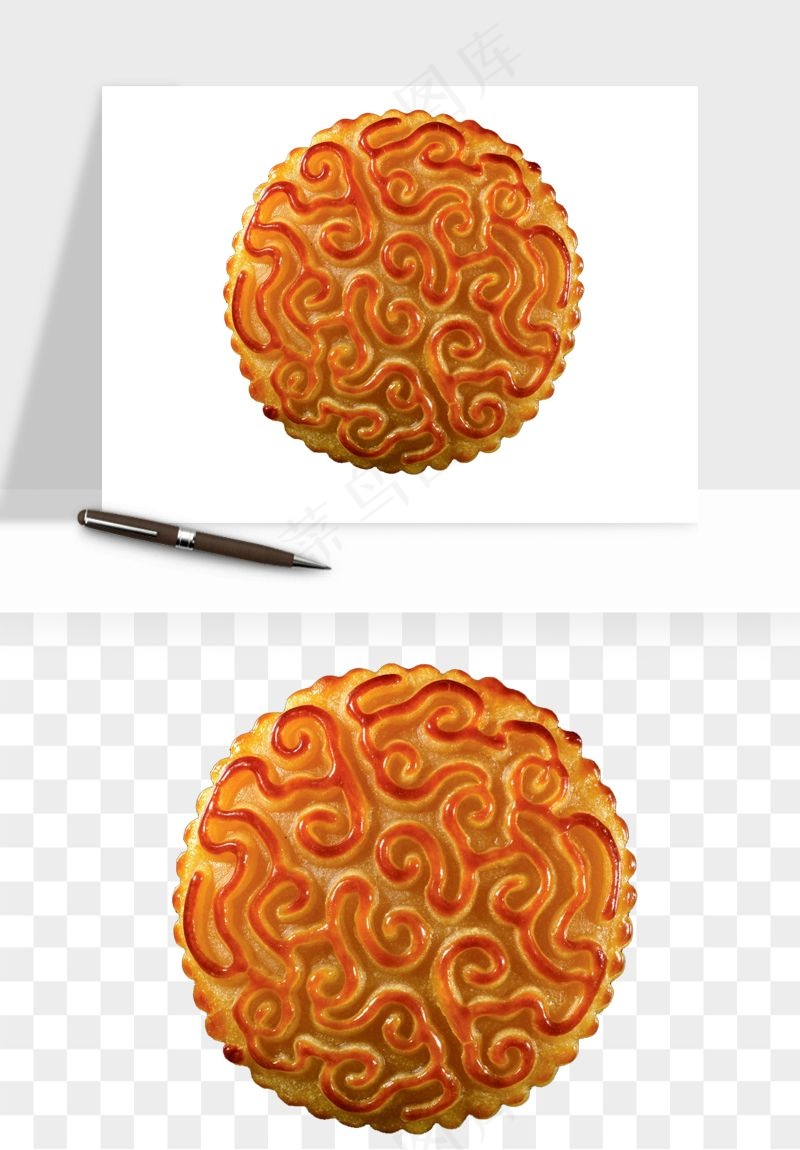 中秋月饼实物png免抠