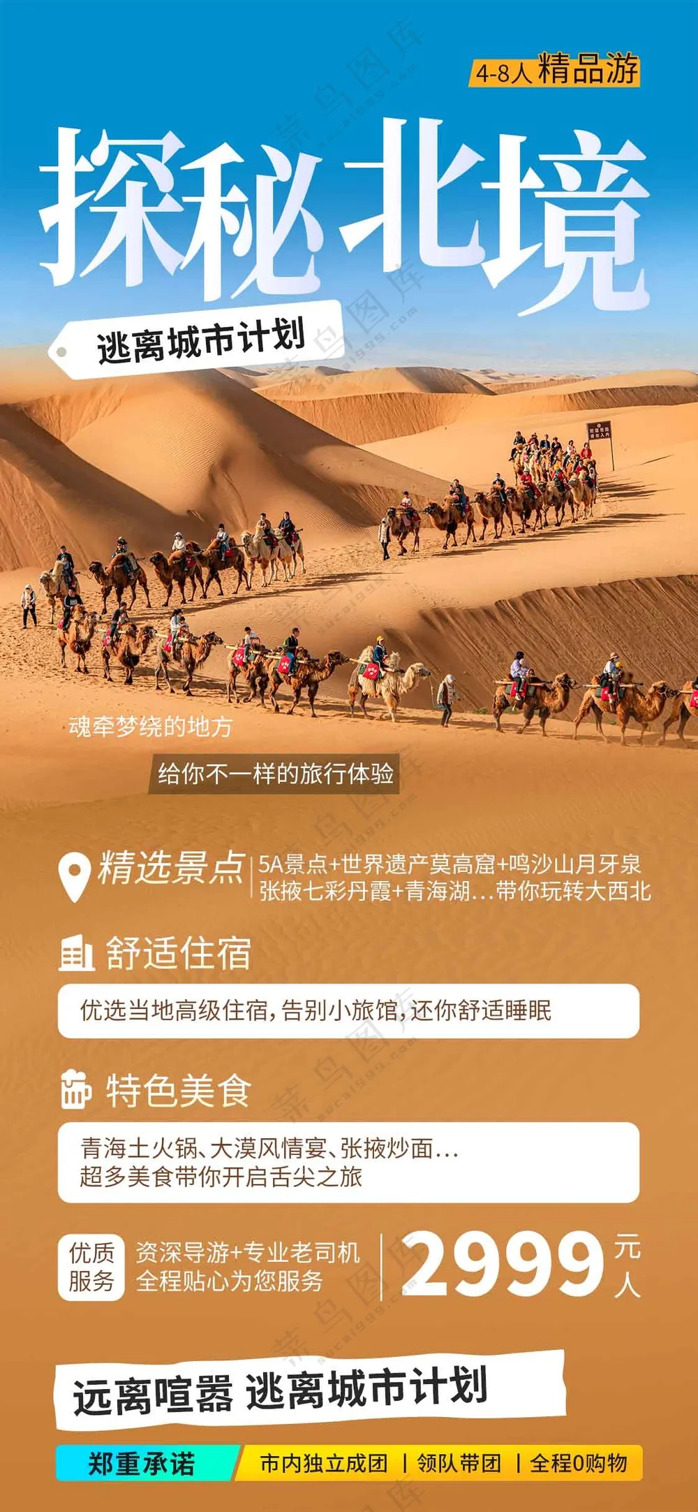 户外沙漠旅游旅行活动海报