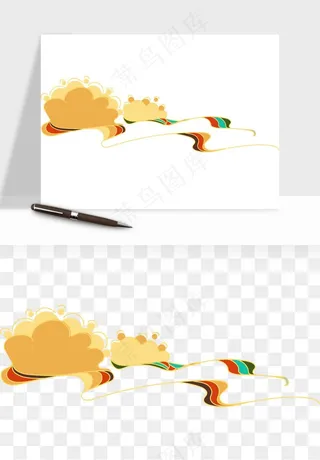 国潮敦煌云纹祥云云彩png免抠