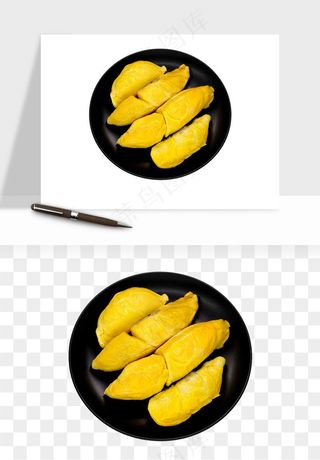 榴莲果肉水果png免抠