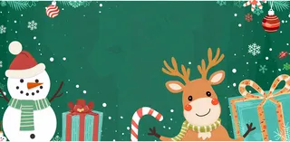 圣诞节卡通插画背景