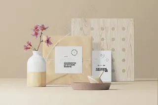 牛皮纸包装纸标签名片卡片样机企业vi提案-14