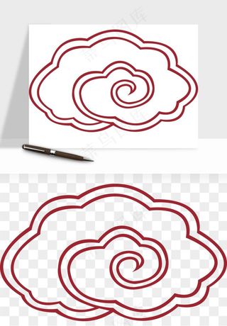 国潮祥云矢量png免抠