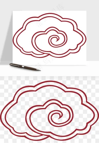 国潮祥云矢量png免抠