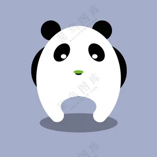 卡通熊猫PSD素材