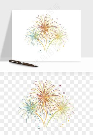 卡通烟花烟火礼花png免抠