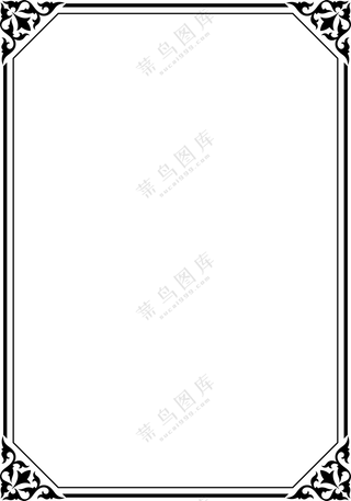 黑白雕花装饰边框主题免抠图片素材