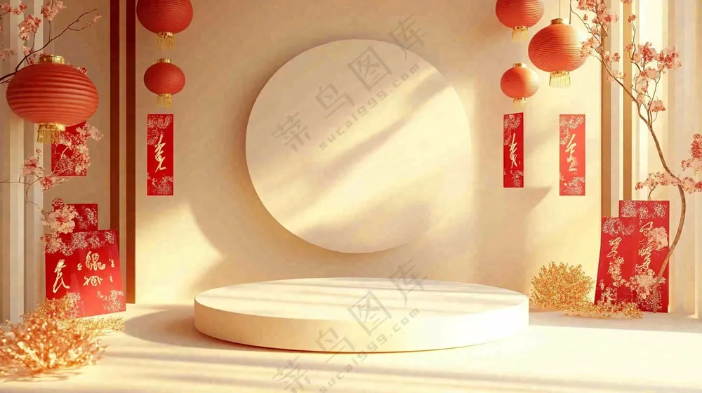 年货节促销电商背景