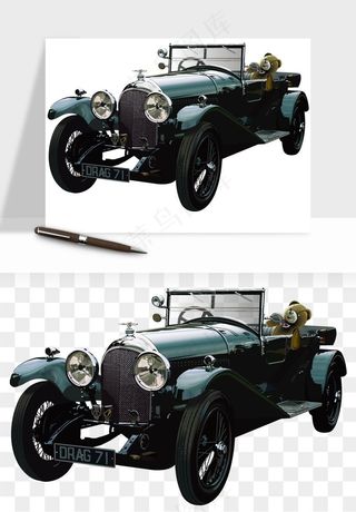 复古汽车交通工具png免抠