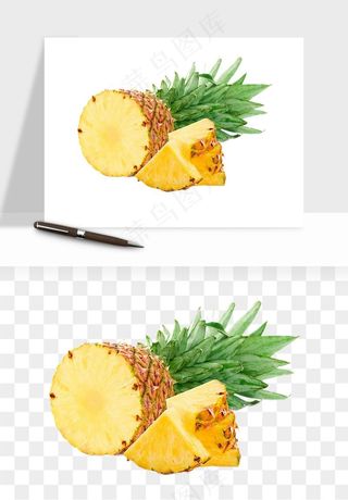 菠萝水果png免抠