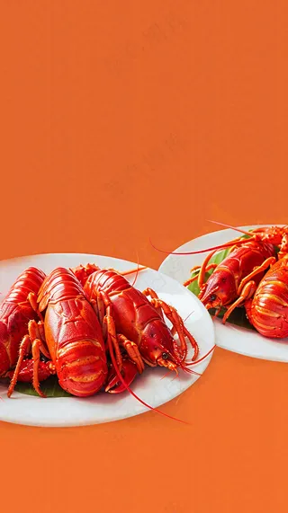 中餐美食小龙虾背景