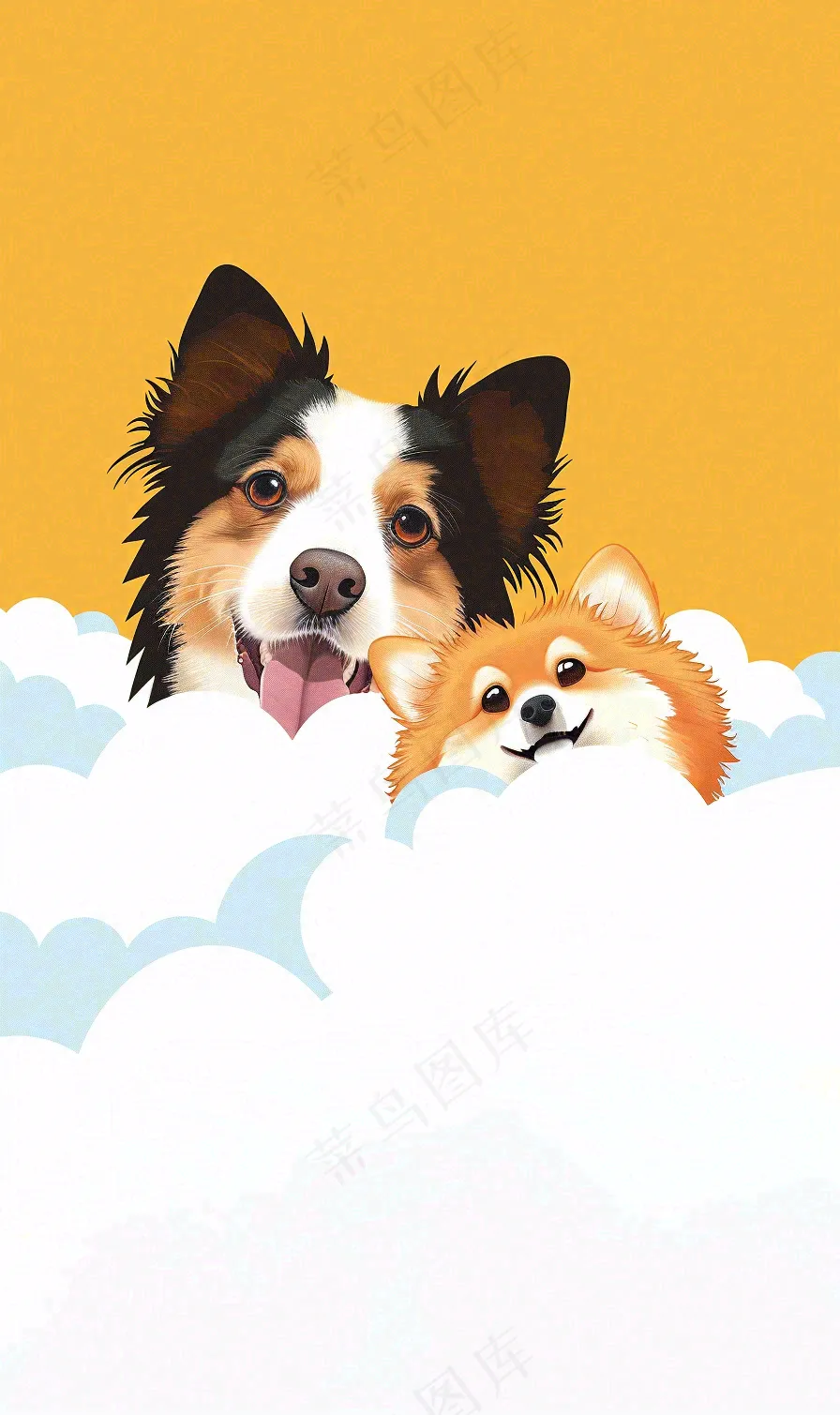 宠物常识宠物攻略猫狗卡通插画背景