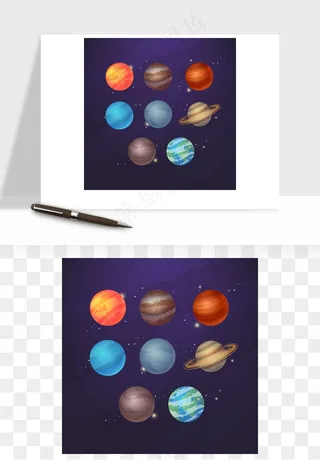 宇宙太空行星矢量png免抠