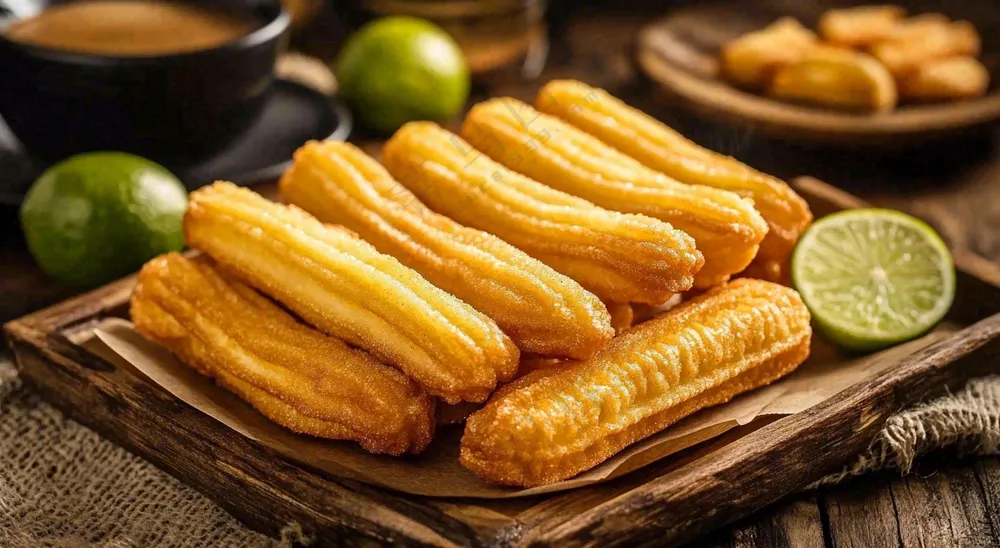 油条早餐美食摄影图