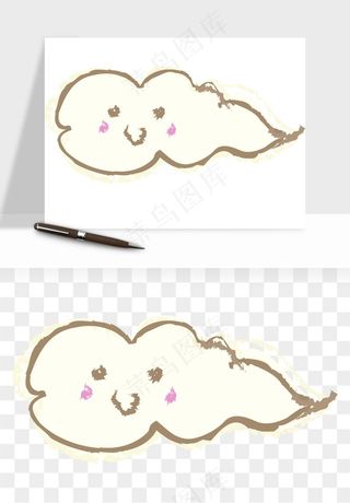 卡通云朵多云天气png免抠