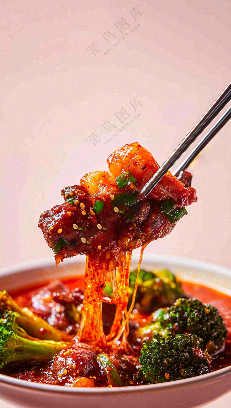 凉拌钵钵鸡水煮美食摄影图