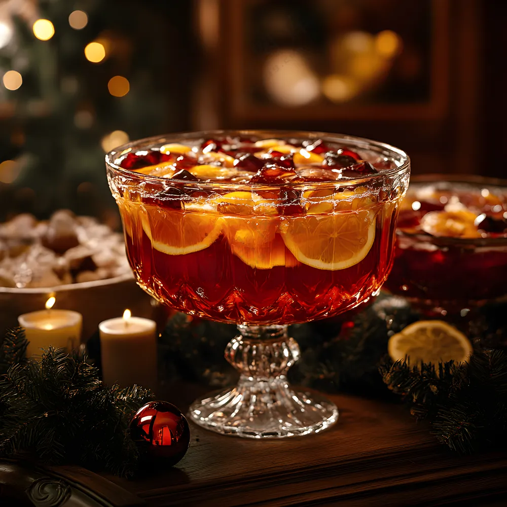 桌子上的冰镇果酒饮料