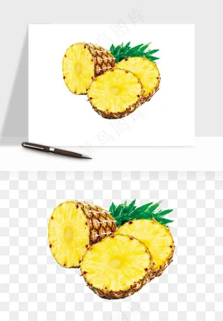 菠萝水果png免抠