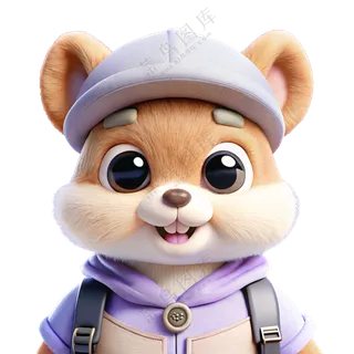 动物3D立体可爱冒险小松鼠