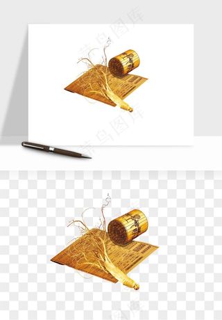 古风竹简卷轴书籍png免抠