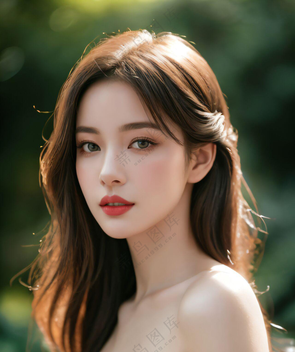 长发少女图片