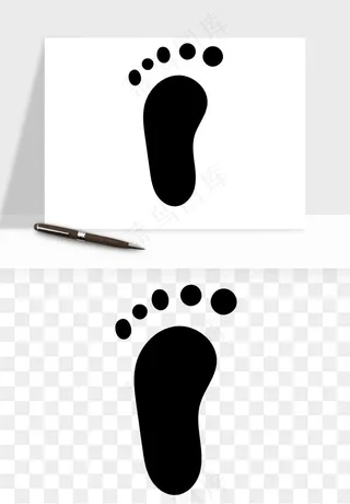 脚印脚丫鞋印png免抠