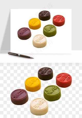 中秋月饼实物png免抠