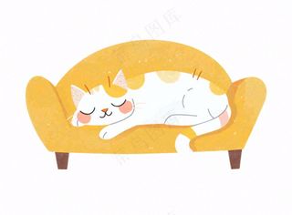 小猫猫咪宠物动物卡通插画免抠