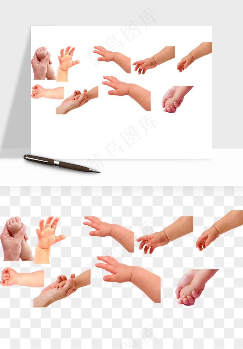 手势手部动作手指png免抠