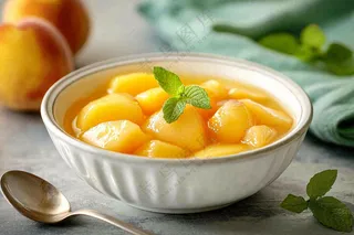 黄桃罐头水果美食饮品摄影图