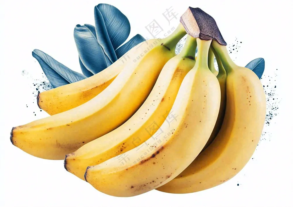 黄香蕉水果成熟摄影图