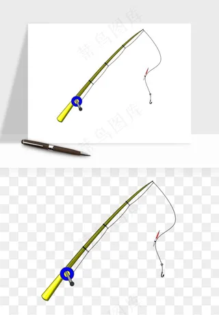 钓鱼竿png免抠