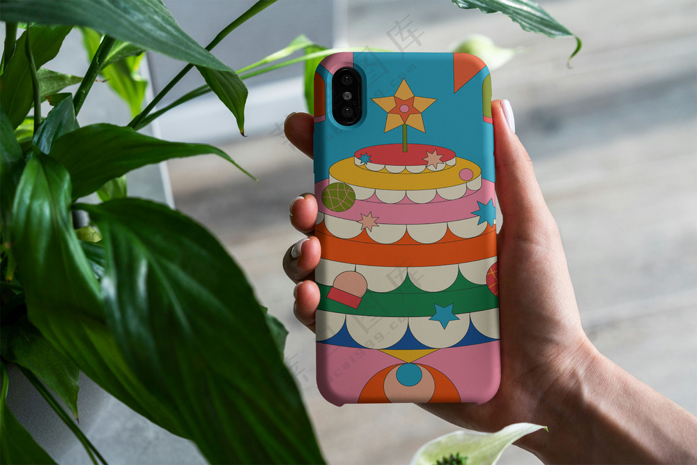 iPhoneX文创手机壳样机手机壳印花贴图样机-8