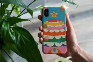 iPhoneX文创手机壳样机手机壳印花贴图样机-8