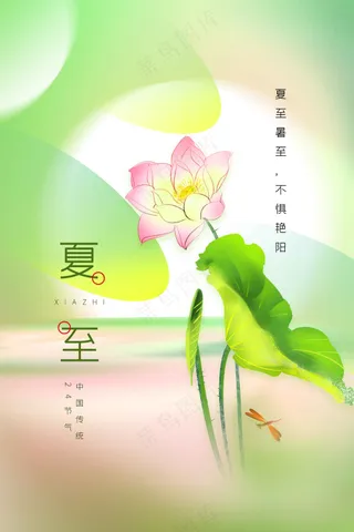 夏至节气传统活动海报